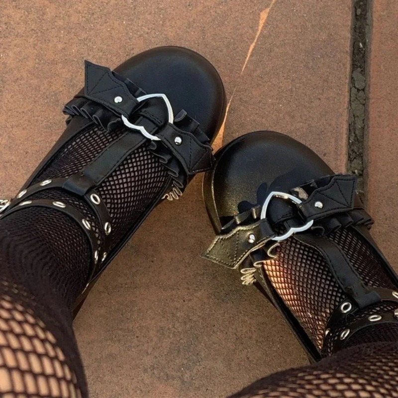 Boots - 새로운 스위트 하트 버클 웨지 메리
