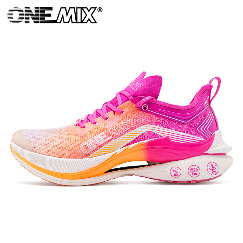 Reflective Night Running Shoes - ONEMIX 여성용 카본 플레이트 러닝화 쿠션