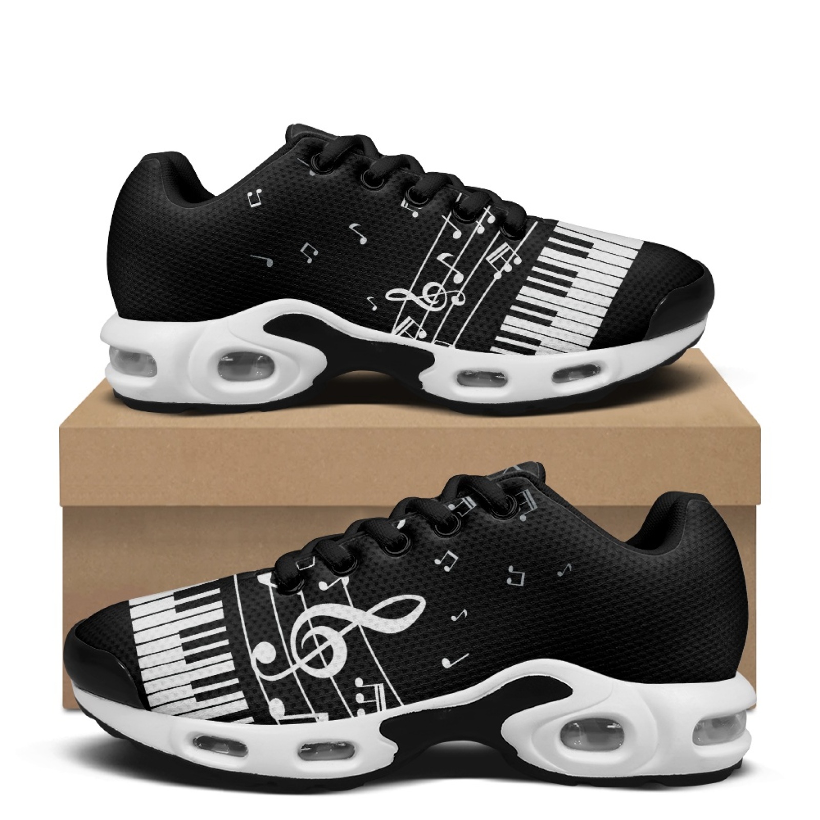 Air Cushion Jogger Shoes Men - PENSTROLL 피아노 음악 노트 캐주얼 메쉬