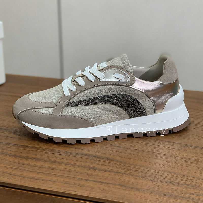 여성 스니커즈 레이스업 스트링 비즈 장식 플랫 굽 두꺼 - Knit Fabric Lace Up Sneakers 리뷰 및 가격