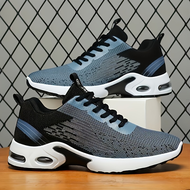 남성용 통기성 플라잉 우븐 메쉬 러닝화, 쿠션 에어솔  - Shock Absorbing Gym Trainers 리뷰 및 가격