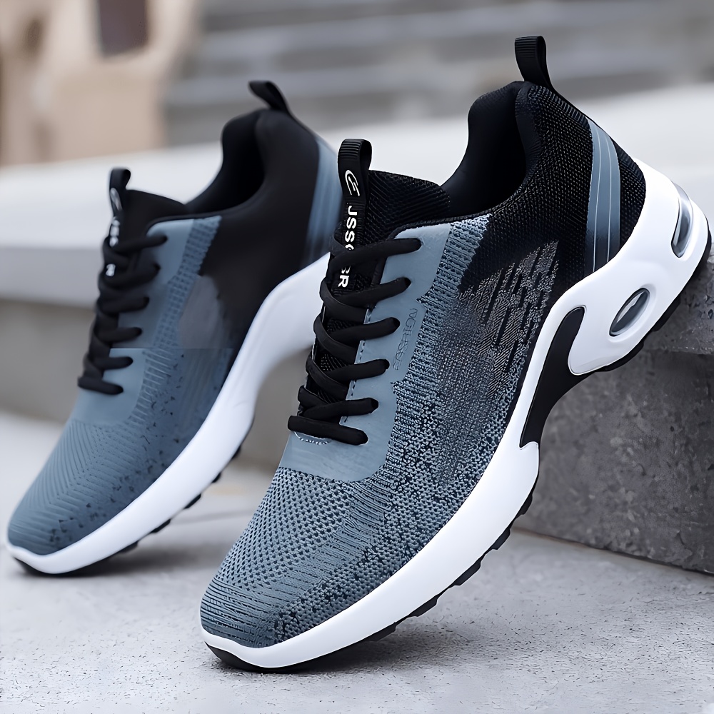남성용 통기성 플라잉 우븐 메쉬 러닝화, 쿠션 에어솔  - Shock Absorbing Gym Trainers 리뷰 및 가격