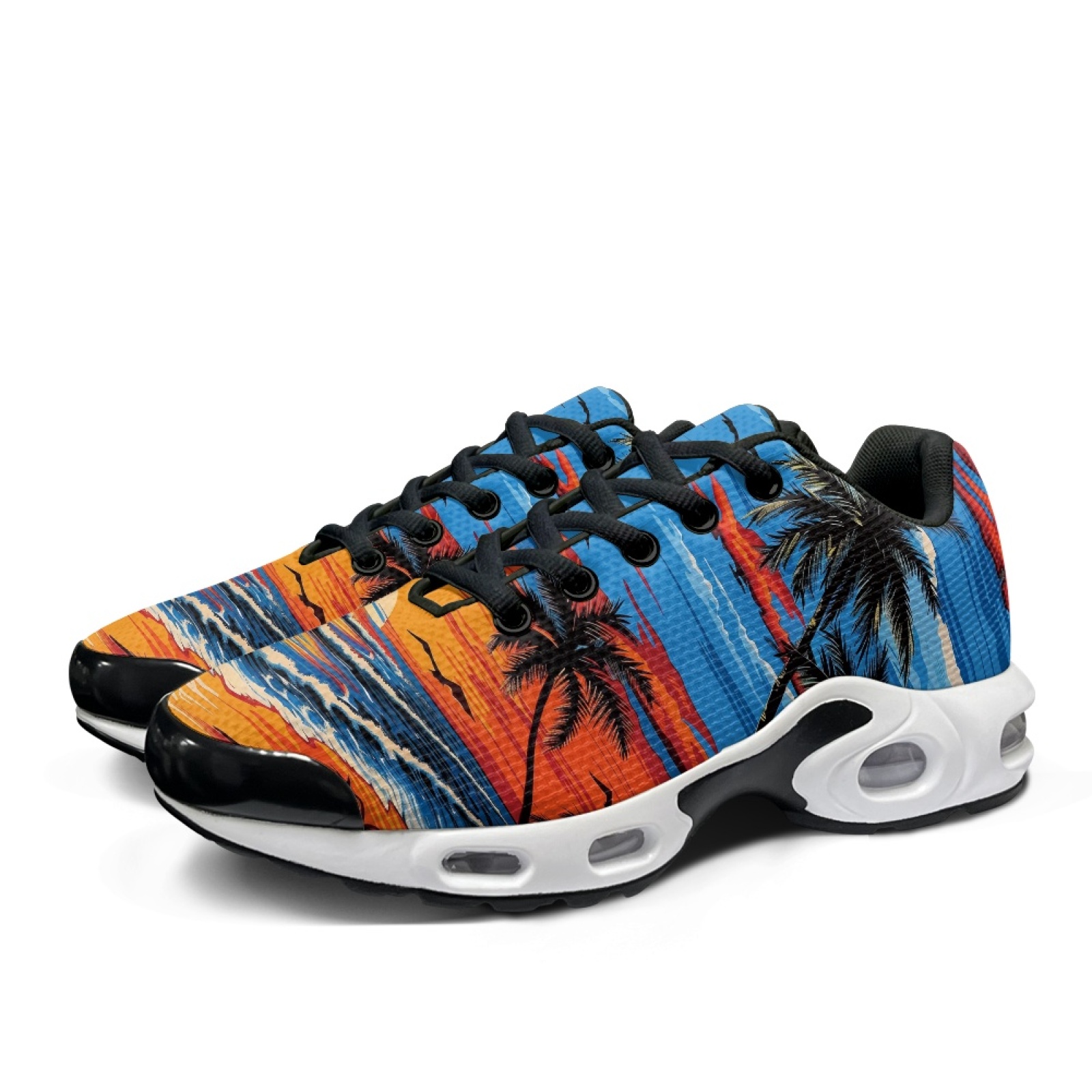 PENSTROLL Sunset Palm Trees 슬릭 - Air Cushion Jogger Shoes Men 리뷰 및 가격