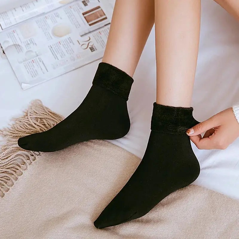 여성용 보온 스노우 양말 가을 겨울 두꺼운 따뜻한 짧은 - Boots 리뷰 및 가격