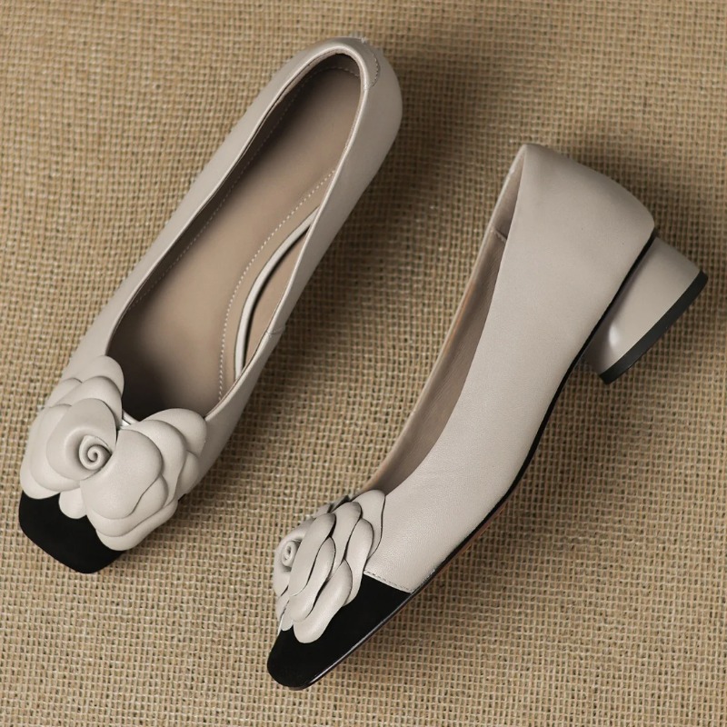 플러스 사이즈 34-41 여성용 양가죽 믹스 컬러 패치 - Heels 리뷰 및 가격