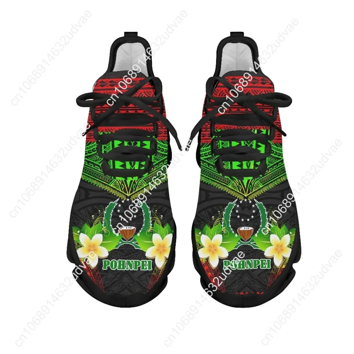 폴리네시안 포른페이 플루메리아 디자인 여성용 쿠션 메쉬 - Running Shoes 리뷰 및 가격