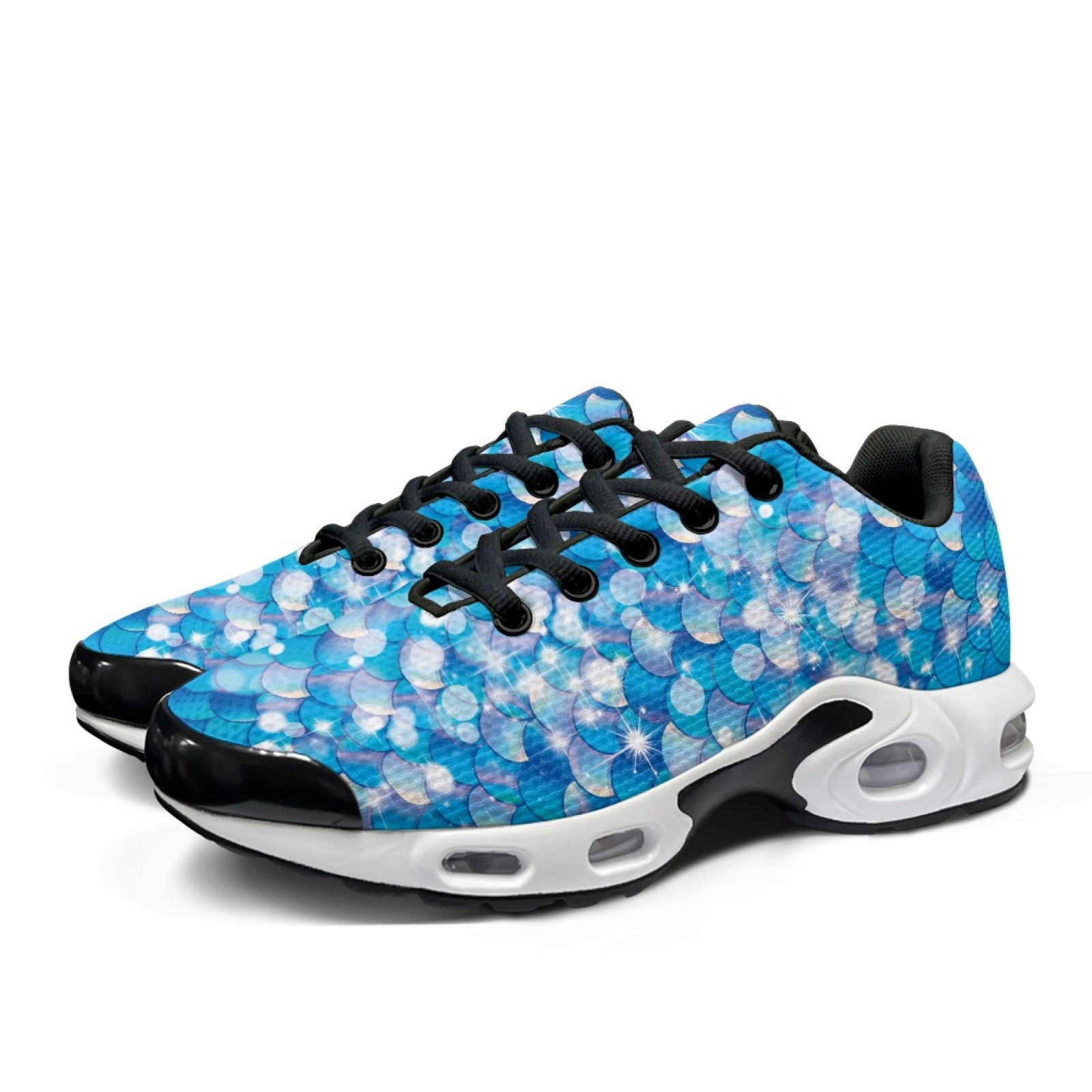 PENSTROLL 머메이드 스케일 프린트 에어 쿠션 메 - Air Cushion Jogger Shoes Men 리뷰 및 가격