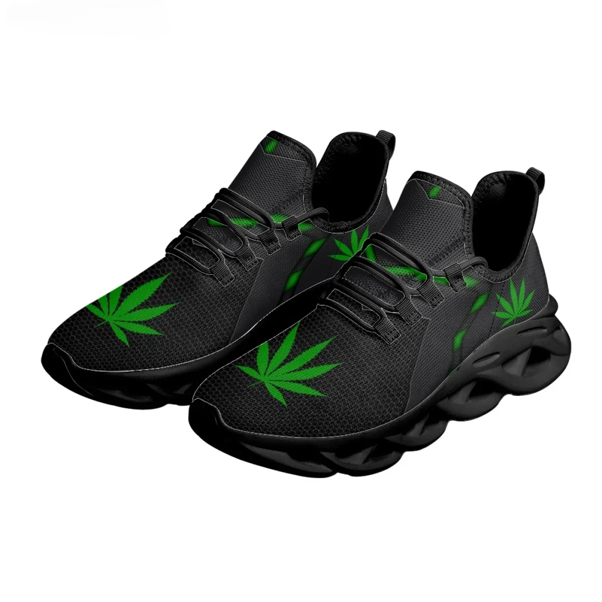 녹색 잔디 잎 프린팅 여성용 통기성 레이스 컴포트 페미 - Breathable Mesh Athletic Shoes 리뷰 및 가격