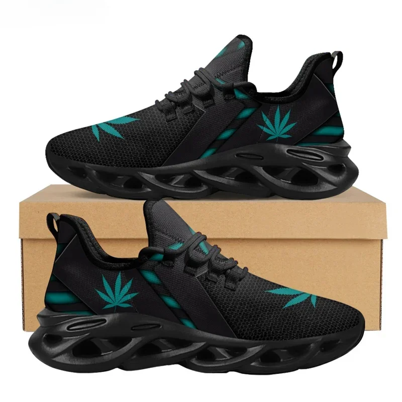 녹색 잔디 잎 프린팅 여성용 통기성 레이스 컴포트 페미 - Breathable Mesh Athletic Shoes 리뷰 및 가격