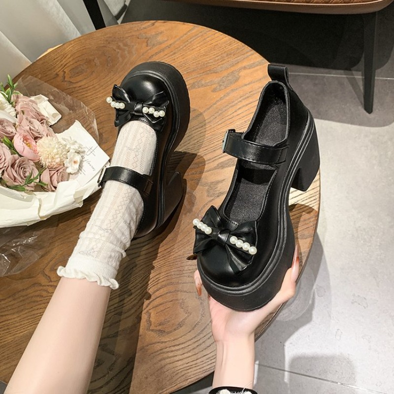 2026 로리타 슈즈 블랙 슈퍼 하이힐 메리 제인 슈즈 - Boots 리뷰 및 가격