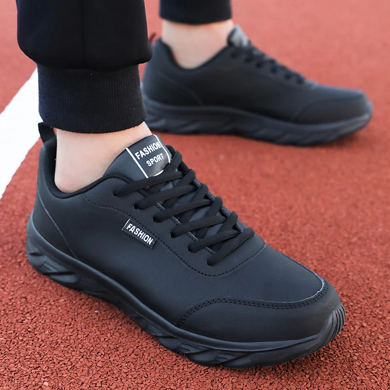 남성용 러닝화, 블랙 PU 어퍼, 플랫 및 편안한 워킹 - Waterproof Goretex Running Shoes 리뷰 및 가격
