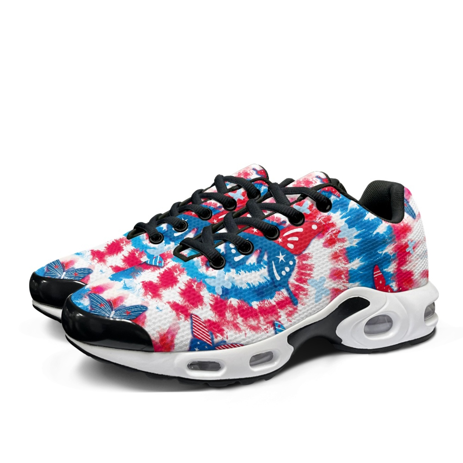PENSTROLL 버터플라이 타이 다이 레이스업 스니커 - Air Cushion Jogger Shoes Men 리뷰 및 가격