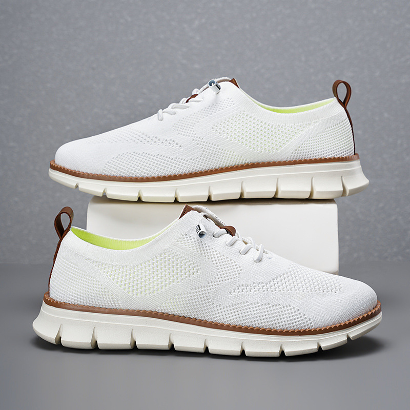 2026 신상 남성 통기성 니트 메쉬 로퍼 경량 레이스 - Knit Fabric Lace Up Sneakers 리뷰 및 가격